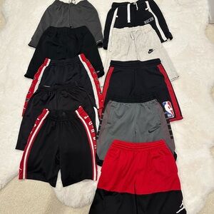 Nike Black and Gray Performance Shorts Boys size medium